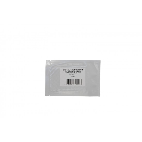 Digital tachograph cleaning card grooved